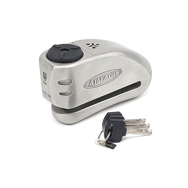 Artago Artago 32 disc lock with alarm - 15.5mm pin - sold secure certified